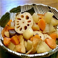 梨にゃんこ's cooksnap of when they made 超簡単♪大根とさつま揚げのウマウマ煮物♪.