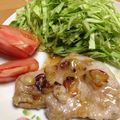 ぴか★ぴかちゅう's cooksnap of when they made ガーリック★ポークソテー.