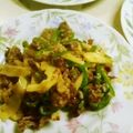 rencon03's cooksnap of when they made 牛肉と筍ピーマン&シメジの味噌炒め.