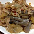 HaRmam's cooksnap of when they made ヤーコンの豚肉炒め▱蒟蒻入り.