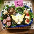 よっぴ〜's cooksnap of when they made キャラ弁＊仮面ライダーガイムバロン弁当♪.