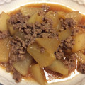 vivmi's cooksnap of when they made ルクエで大根とひき肉の煮もの.