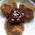 choamayo's cooksnap of when they made コーヒー風味もちもちおから団子あずき添え.