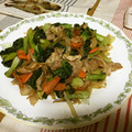 毎日楽しい's cooksnap of when they made ターサイと豚肉のオイスター炒め.