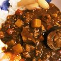しんまいゆっけ's cooksnap of when they made コスモ直火焼カレーで挽肉カレー.