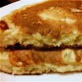 りょうびん's cooksnap of when they made ＨＫＭでバナナヨーグルトホットケーキ.