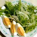 crystaI's cooksnap of when they made 水菜と玉ねぎのサラダ.