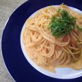 梅ミッキー's cooksnap of when they made トロ～リクリーミィ☆明太子スパゲティ.