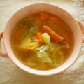 violets's cooksnap of when they made ウインナーと野菜いっぱいコンソメスープ☆.