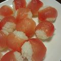 けいたんですよ's cooksnap of when they made お刺身パックｄｅお手軽手毬寿司.