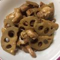yako1031's cooksnap of when they made レンコンと鶏もも肉のマヨ炒め.
