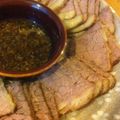 moocow's cooksnap of when they made 簡単さっぱりローストビーフ牛肉たたき風）.