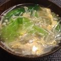 みほたですよー's cooksnap of when they made ウェイパァーでふわふわ卵のレタススープ.