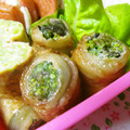まじゅじゅ's cooksnap of when they made お弁当の…「おかず菜の花の和風肉巻き」.