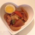 黒パグりん's cooksnap of when they made 大根とじゃがいもと鶏肉のピリ辛煮物.