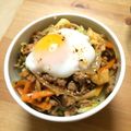 くさ子's cooksnap of when they made 残り野菜で簡単スタミナ肉みそ丼.