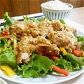 ☆歩未☆'s cooksnap of when they made 鶏肉の唐揚げ油淋鶏ソース.