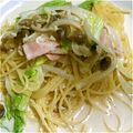 naki1027's cooksnap of when they made キャベツとウインナーのクリームパスタ♪.