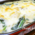 keiO3's cooksnap of when they made ✿牡蠣とぶなしめじとほうれん草のグラタン.