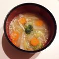 なつき☆ミ's cooksnap of when they made 母直伝の人参と大根の味噌汁.