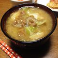 YUKIKI☆'s cooksnap of when they made 栄養満点♡春キャベツの納豆味噌汁.