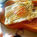 ゆっこちゃまｍ's cooksnap of when they made 目玉焼きトースト.