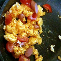 ma___111's cooksnap of when they made ウィンナーとトマトの卵炒め.