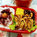 umedakeni's cooksnap of when they made お弁当おかず　油揚げと豚肉のくるくる焼き.