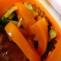 薬味PAD's cooksnap of when they made ボスのお弁当♪パプリカのおかか和え.