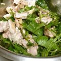えるぷょるぴBABY's cooksnap of when they made 鶏肉、ルッコラ、パクチーの柚子胡椒サラダ.