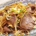 MizuhoBank's cooksnap of when they made 豚タンの辛モヤシ炒め.