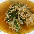 kaimaru21's cooksnap of when they made 鶏挽き肉 ニラ もやしの ピリ辛スープ！.