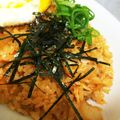 おはなちゃん☆'s cooksnap of when they made おいしい〜♪我が家の豚キムチチャーハン☆.