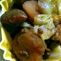 テンchan's cooksnap of when they made コロコロ蒟蒻とじゃが芋のそぼろ生姜煮.