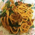 さっちゃんけんちゃん's cooksnap of when they made 小松菜と刻み納豆のキムチうどん.