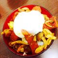 Ayakita。's cooksnap of when they made スパムとアボガドとエリンギ丼.