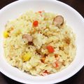 しゆかのこばば's cooksnap of when they made 炊飯器でウインナーとツナ缶のピラフ.