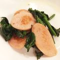 sayogon's cooksnap of when they made ほうれん草と魚肉ソーセージの塩胡椒炒め.