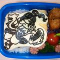 ☆大夢☆＠ママ's cooksnap of when they made 海苔　キャラ弁　コマさん　妖怪　マリオ等.
