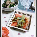 ＴＯＭＯＷＡＴ's cooksnap of when they made もずく酢にセロリとトマト☆ゆず胡椒で☆.