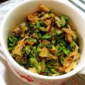 ちリリ's cooksnap of when they made かぶの葉と油揚げの炒め物.