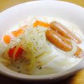 hotiko613's cooksnap of when they made 中華風牛乳スープでほっこりあったかうどん.