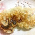 しぃーむ's cooksnap of when they made 白菜キャベツ青葱ヘルシー♪グリーン餃子.