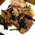 りうがメン's cooksnap of when they made 菊菜と牛肉の炒め物.
