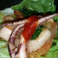 ☆晩酌's cooksnap of when they made イカと長ネギのキムチ炒め.
