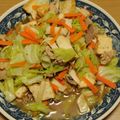 Akifumitsu's cooksnap of when they made キャベツと油揚げの柚子胡椒炒め.
