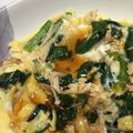 ありんこす☆'s cooksnap of when they made えのき、にら、鶏ひき肉のかに玉風.