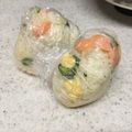 もうらん's cooksnap of when they made クリチ入りスモークサーモンと卵のおにぎり.