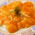 horseland's cooksnap of when they made エビと卵のスイチリトマトソース丼.