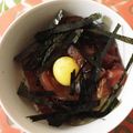 ぽんぽこ2486's cooksnap of when they made ✿簡単✿マグロのピリ辛漬け丼.